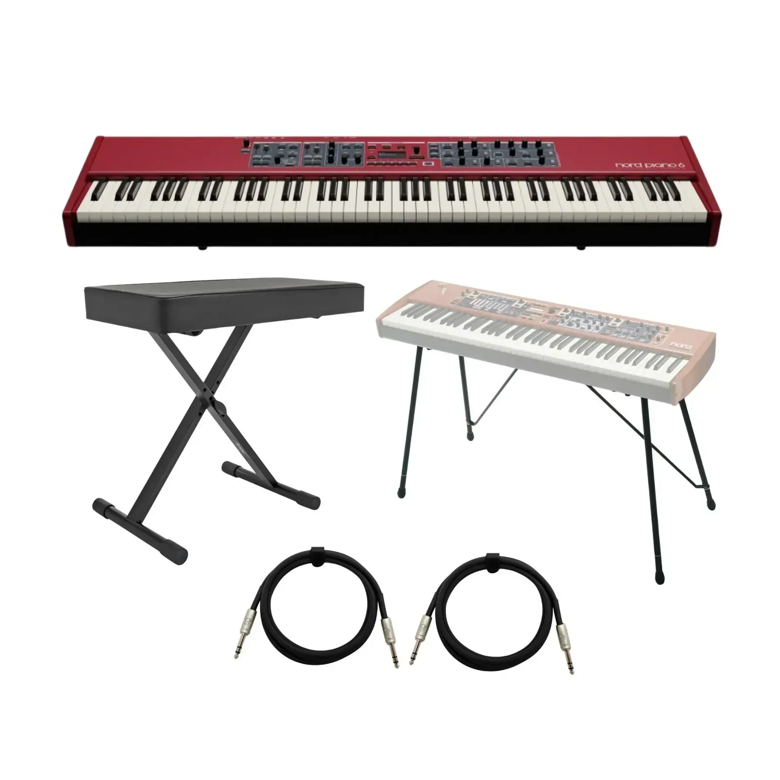 Nord Piano 6 Portable 88-Key Triple Sensor Hammer Action Keybed Piano (Red)