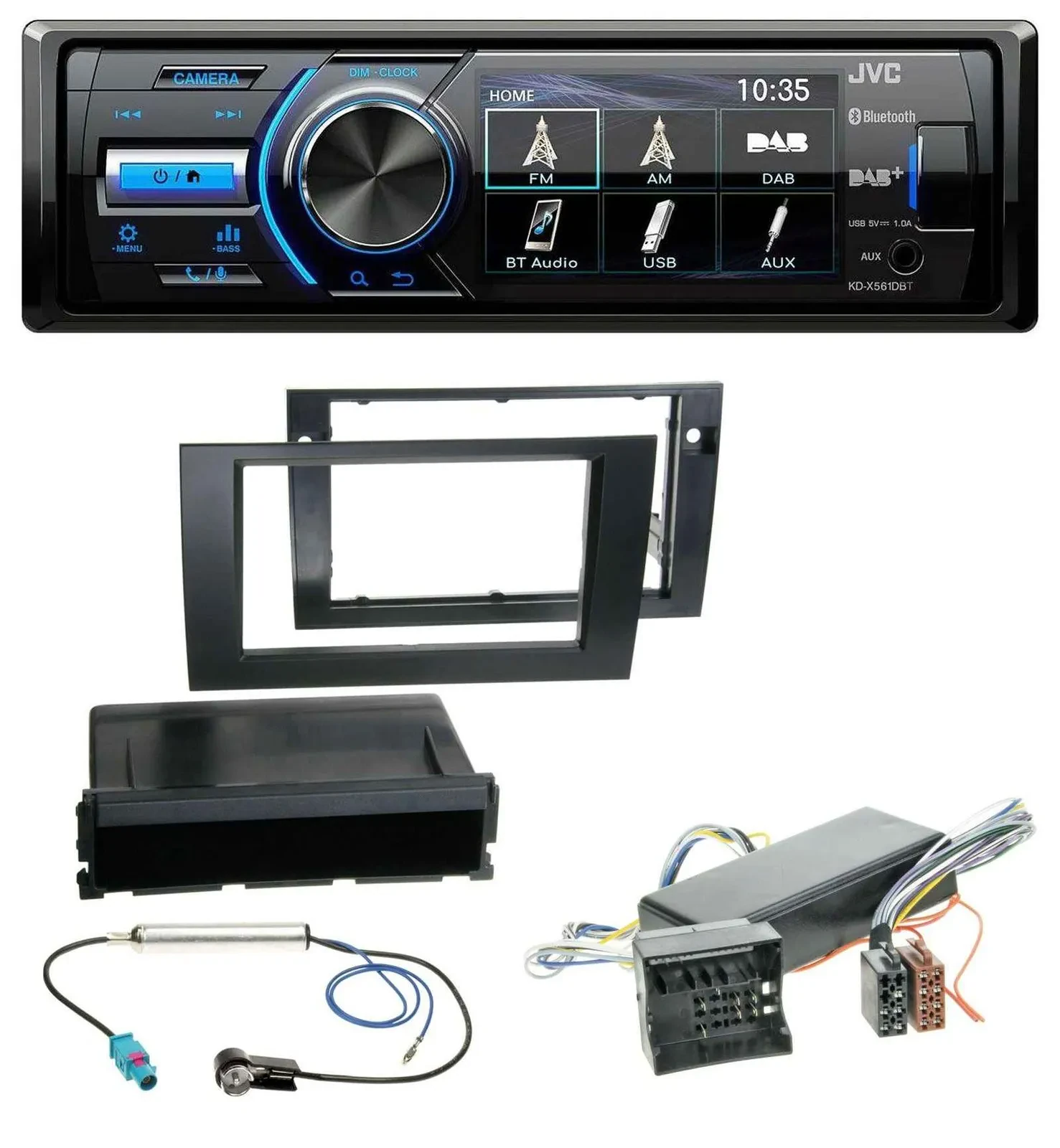 JVC Bluetooth MP3 USB DAB Autoradio für Audi A4 04-08 B7 Symphony Bose Aktivsyst