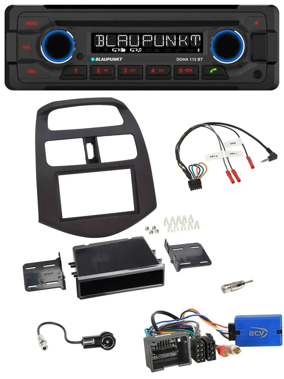 Blaupunkt Lenkrad MP3 CD Bluetooth USB Autoradio für Chevrolet Spark 2013-2015