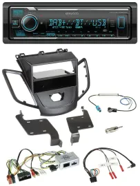 Kenwood Bluetooth Lenkrad DAB USB Autoradio für Ford Fiesta 10-17 ohne Display s