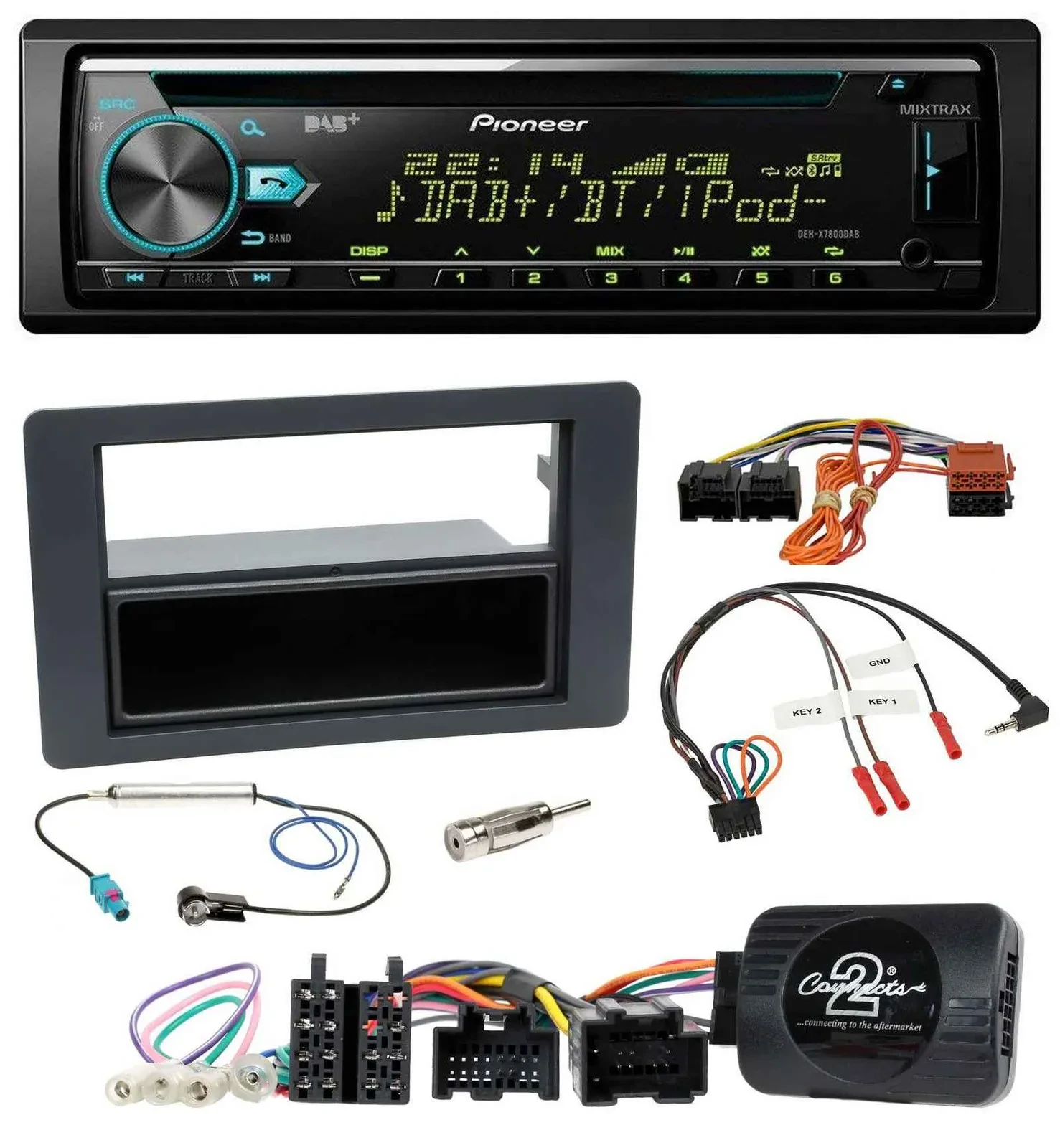 Pioneer DAB Lenkrad CD USB Bluetooth Autoradio für Saab 9-5 YS3E Facelift 2005-2