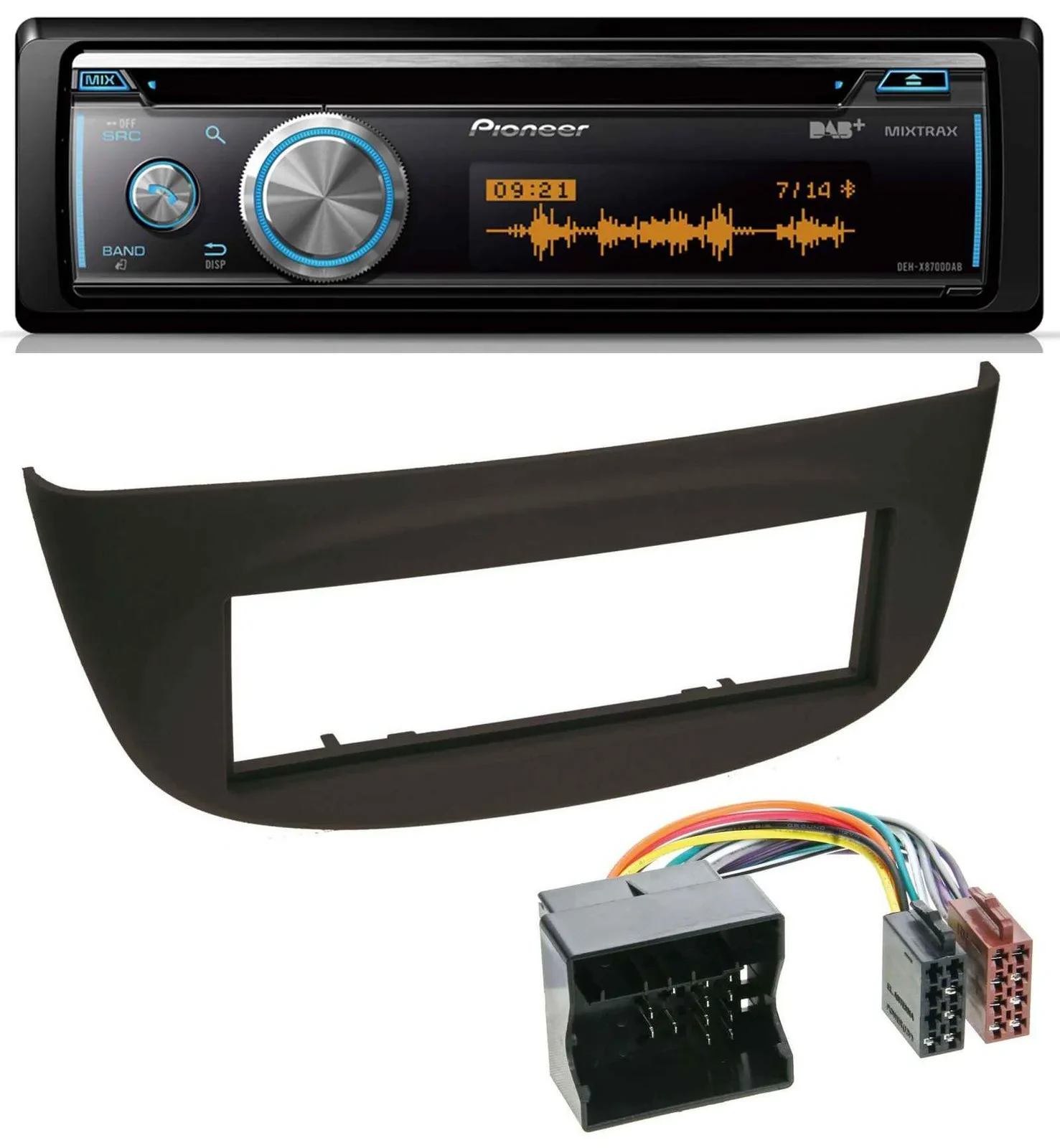 Pioneer MP3 DAB USB CD Bluetooth Autoradio für Renault Twingo (07-14) schwarz