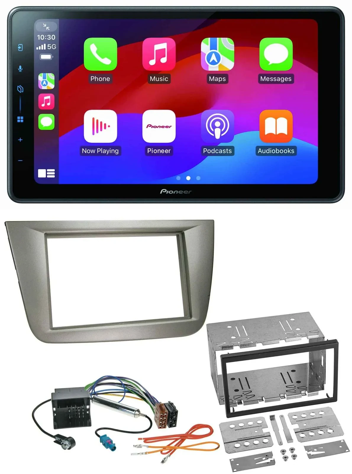 Автомагнитола для Seat Altea XL/Altea/Toledo Pioneer 2DIN Bluetooth USB MP3 DAB серебристая