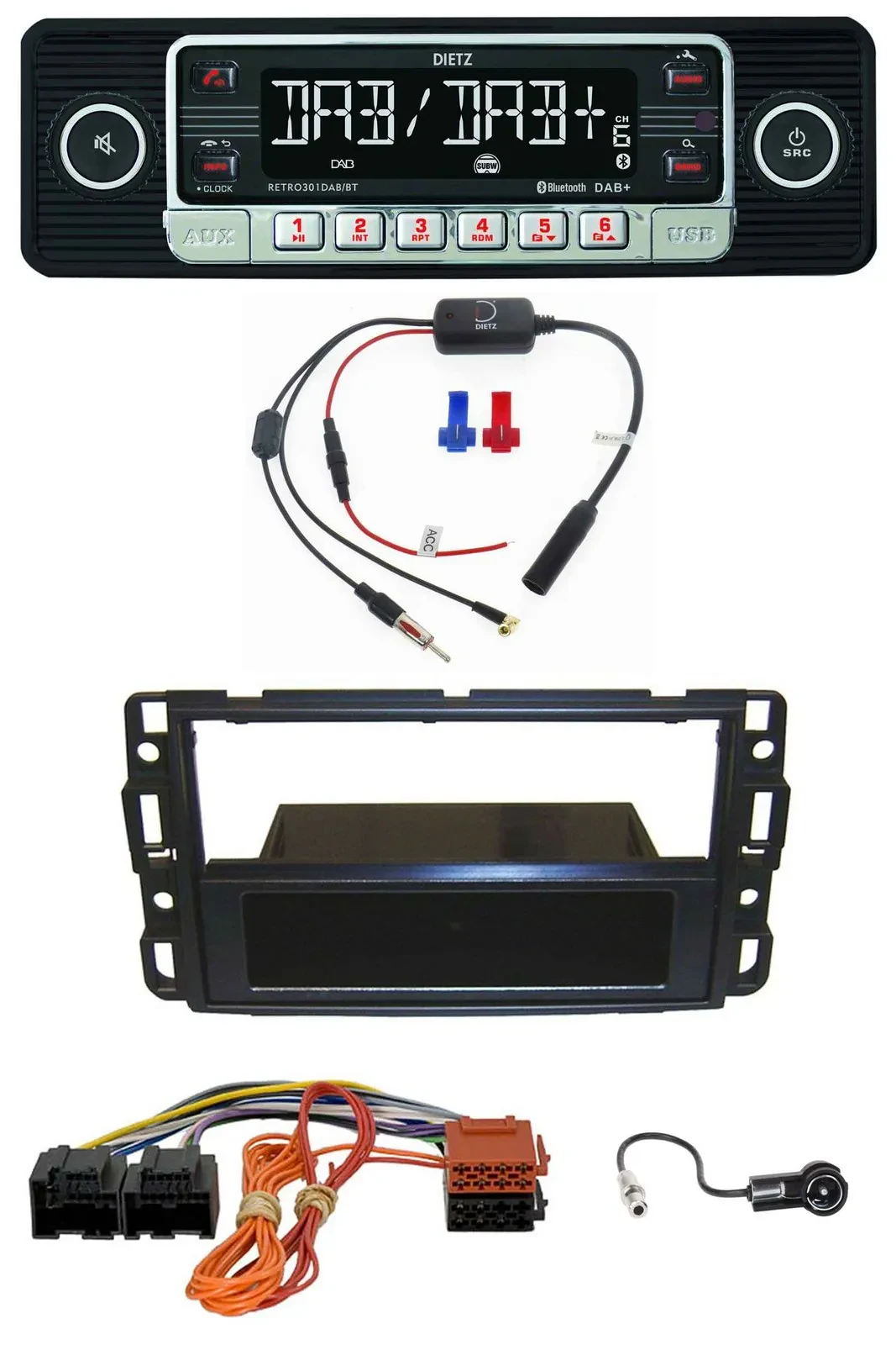 Dietz MP3 DAB Bluetooth USB Autoradio für Cadillac BLS (2006-2010)