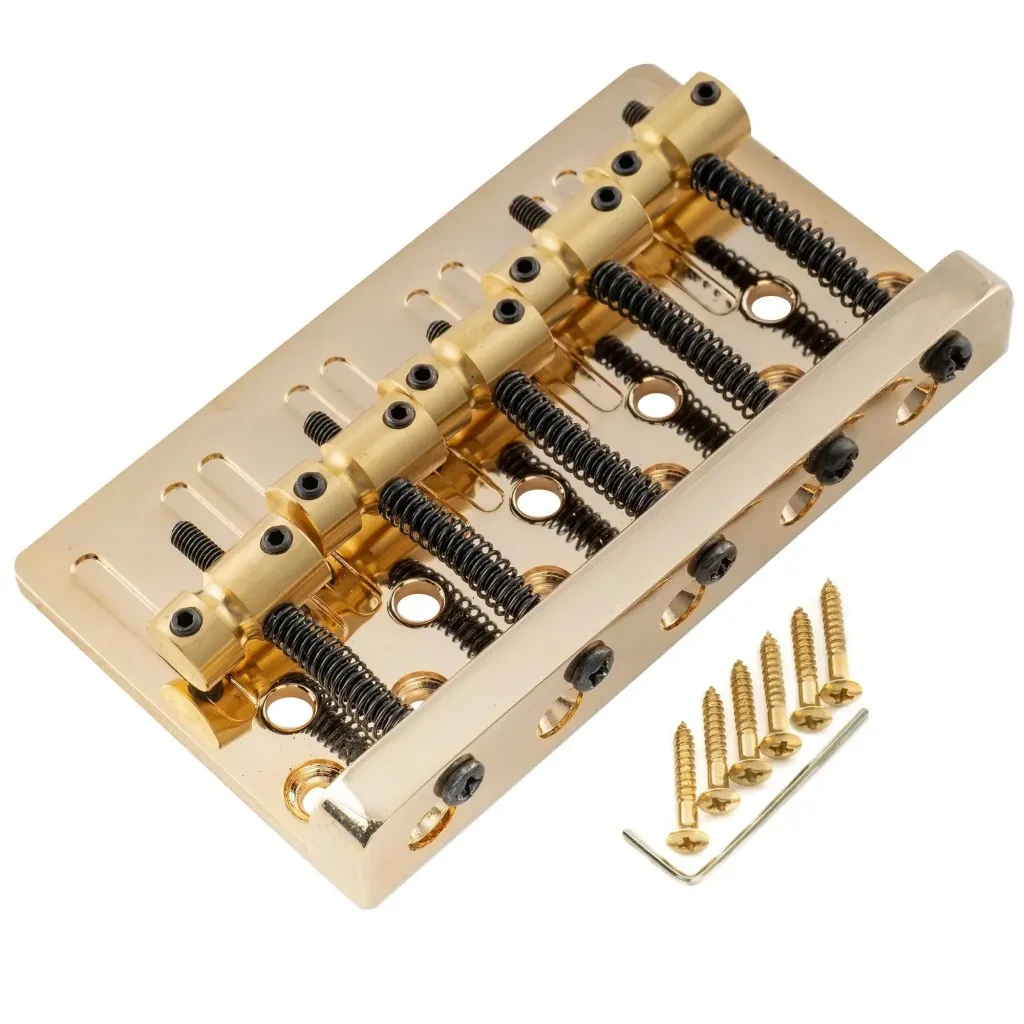 Бридж для бас-гитары Musiclily MX2822GD 5-струнный, золотой