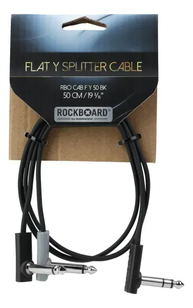 Коммутационный кабель Rockboard RBO CAB F Y 50 BK Flat Patch Y-Splitter Black 0.5 м