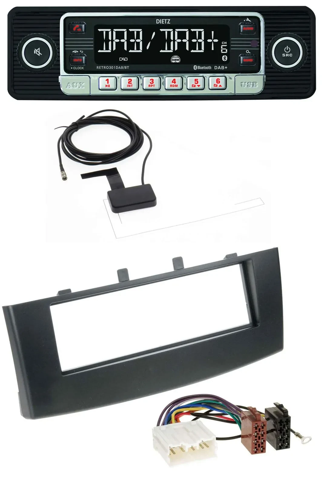 Dietz DAB Bluetooth USB MP3 Autoradio für Mitsubishi Colt (ab 2009)