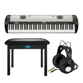 Korg SV-288S Stage Vintage 88-Key Piano Bundle with Knox Headphones & Bench