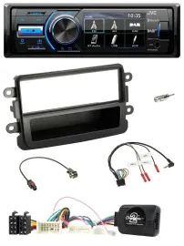 Автомагнитола JVC Bluetooth USB DAB для Dacia (с 2012) черная
