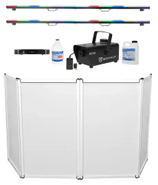 (2) American DJ Pixie Strip-120 2M LED Pixel Strip Lights+Pixie Driver V2+Facade