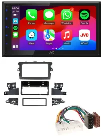 JVC Bluetooth USB MP3 2DIN DAB Autoradio für Toyota Corolla 2009-2013 silber