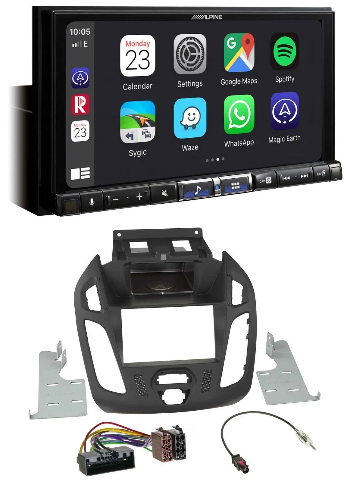 Alpine 2DIN DAB USB MP3 Bluetooth Autoradio für Ford Transit 12-18 ohne Display