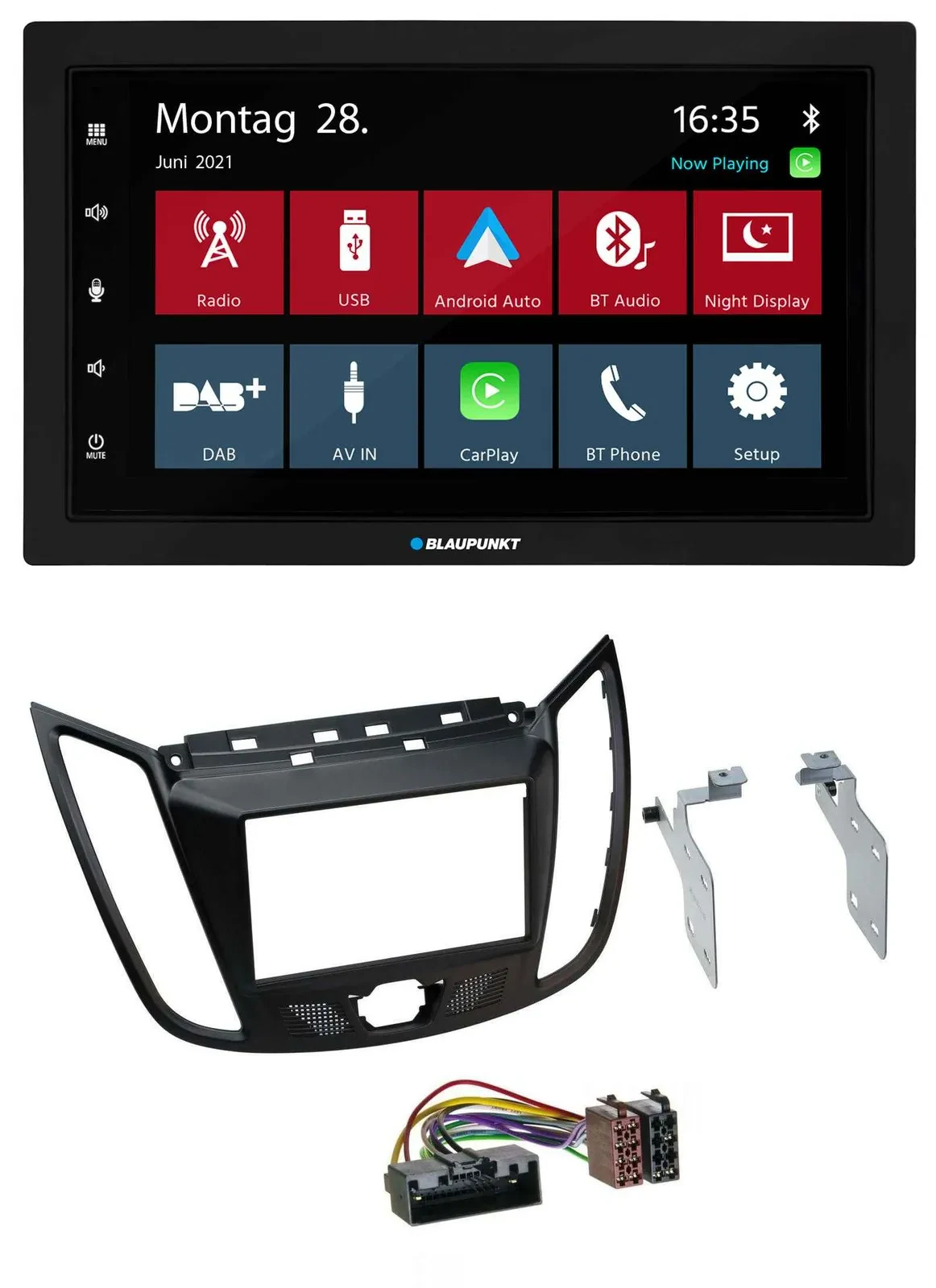 Blaupunkt MP3 Bluetooth DAB 2DIN USB Autoradio für Ford Kuga (DM2, ab 2013)
