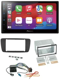 Pioneer DAB USB MP3 Bluetooth 2DIN Autoradio für Seat Ibiza ab 08 azabacheschwar