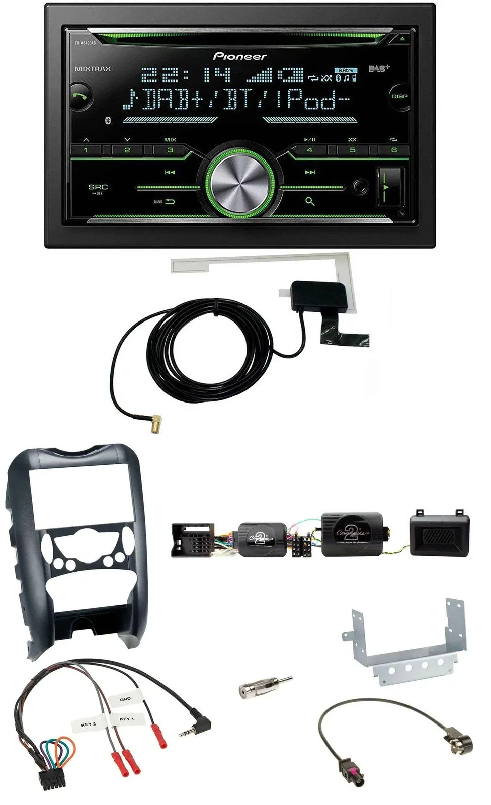 Pioneer CD USB Lenkrad Bluetooth 2DIN DAB Autoradio für Mini Cooper 06-14 Parkse