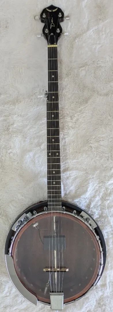 Dean Backwoods Model BW2E 5 string Electric Banjo with Mahogany Resonator