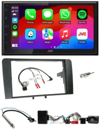 JVC Bluetooth USB Lenkrad 2DIN DAB Autoradio für Audi A3 Symphony Aktiv ISO 8P 2