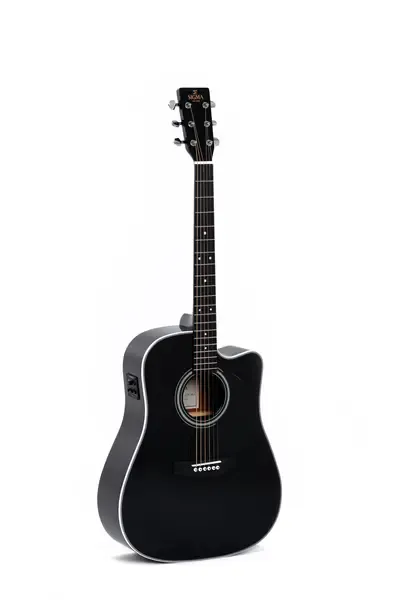 Электроакустическая гитара Sigma Guitars DMC-1E-BK Dreadnought Gloss Black