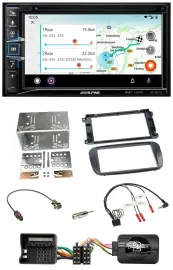 Alpine Bluetooth TMC USB DAB 2DIN Lenkrad Navigation für Ford S-Max Mondeo 07-14