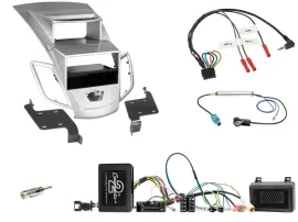 Radioset Lenkradadapter DIN Autoradio für Ford Fiesta 2013-2017 Display silber