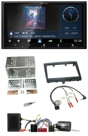 Kenwood Bluetooth 2DIN USB DAB Lenkrad Autoradio für Porsche Boxster 911 Cayman