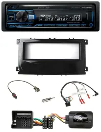 Alpine USB Bluetooth DAB Lenkrad Autoradio für Ford Mondeo 2007-2014 S-Max piano