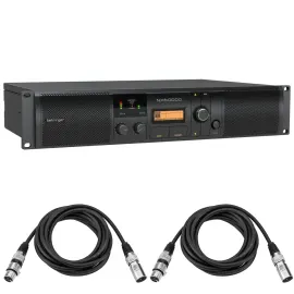 Behringer NX6000D Class-D Power Amplifier with 2x 10' XLR Microphone Cable