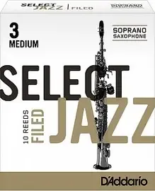 Трость для саксофона сопрано Rico Select Jazz RSF10SSX3M