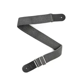 Fame Luxury Cotton Gitarrengurt, Schwarz/Weiß