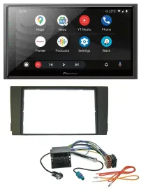Pioneer USB 2DIN DAB MP3 Bluetooth Autoradio für Audi A6 01-05 C5 Quadlock