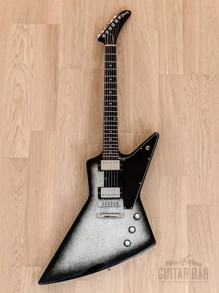 Электрогитара Gibson Explorer 1976 Vintage Reissue HH Silverburst Sparkle w/case USA 1989