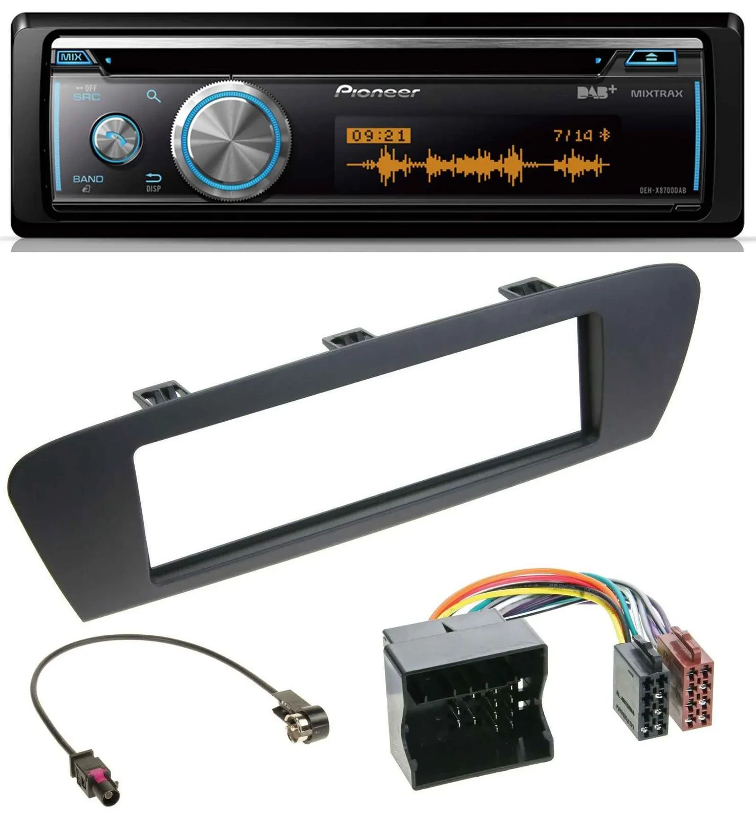 Pioneer MP3 DAB USB CD Bluetooth Autoradio für Renault Scenic (ab 12) - braun