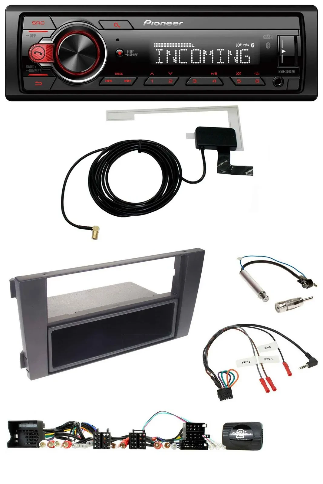 Pioneer MP3 Lenkrad CD DAB USB Autoradio für Audi A6 (2001-2004)