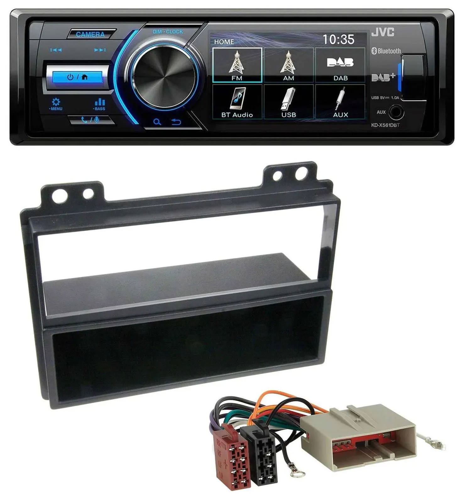 Автомагнитола JVC Bluetooth MP3 USB DAB для Ford Fiesta 2003–2005 / Fusion 2002–2005