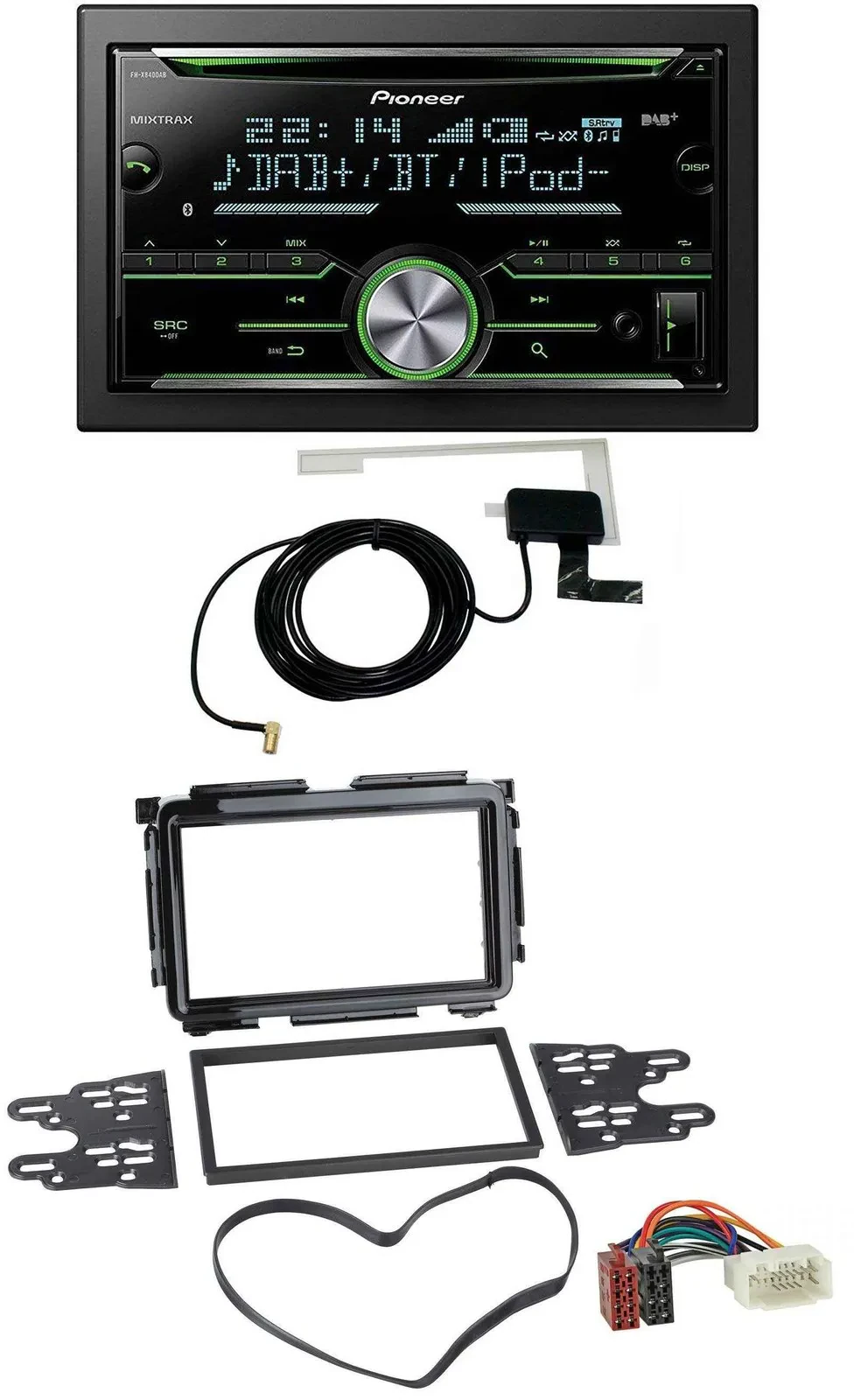 Автомагнитола для Honda HR-V (RU, с 2015) Pioneer 2-DIN, CD/USB/MP3, Bluetooth, DAB