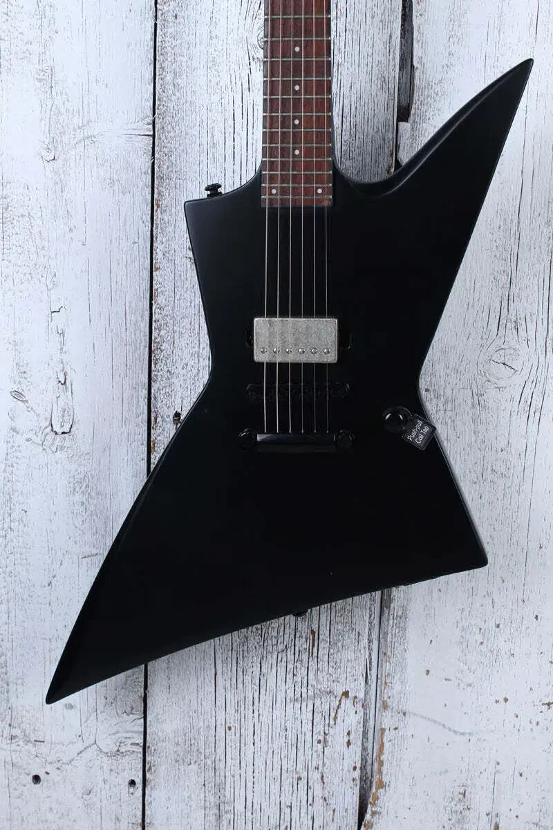 ESP LTD EX-201 Solid Body Electric Guitar with Coil Split Black Satin