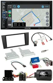 Alpine DAB TMC Bluetooth 2DIN USB Lenkrad Navigation für Audi A4 99-01 Aktivsyst