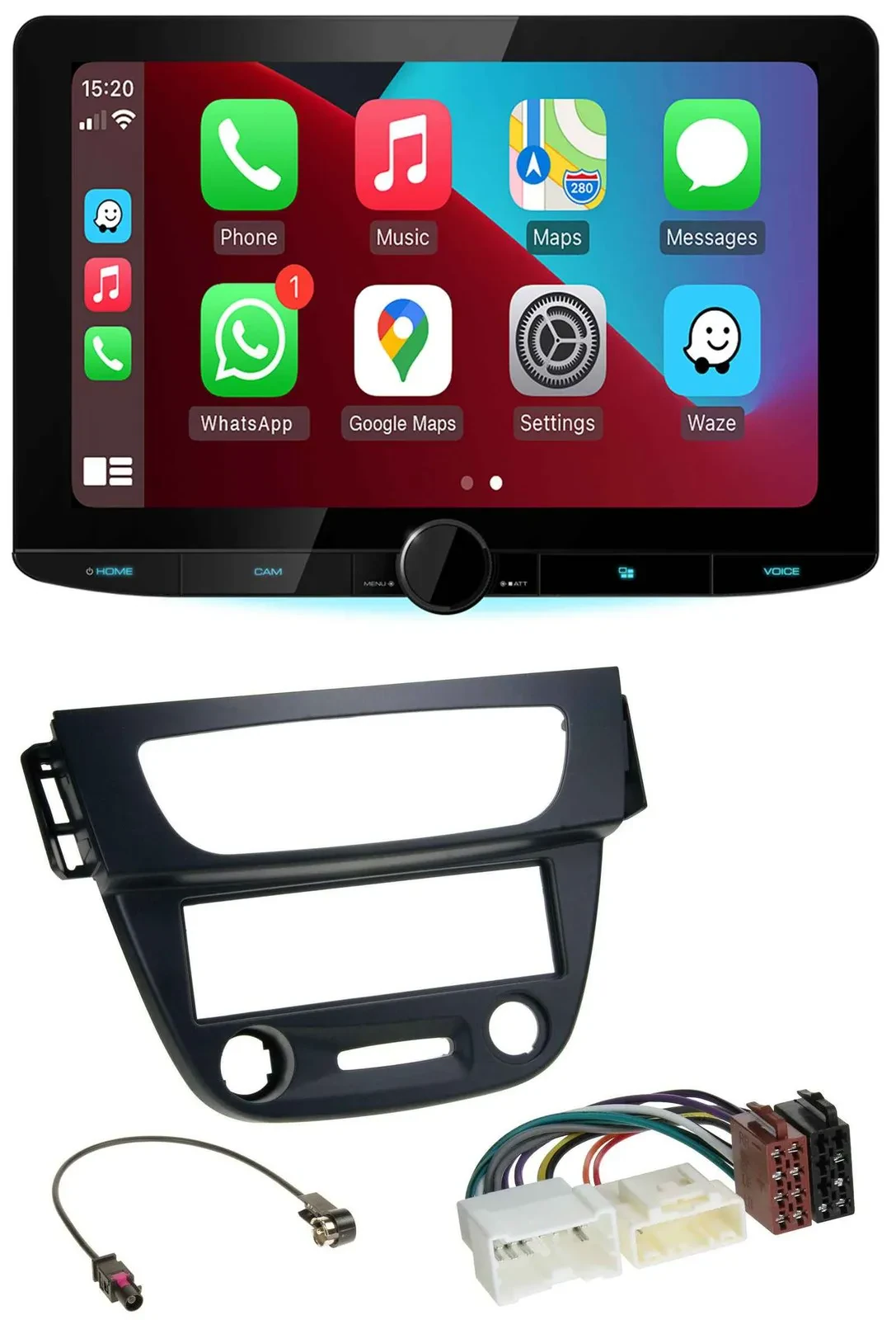 Kenwood MP3 USB DAB Bluetooth Autoradio für Renault Megane 3 09-14 schwarz