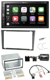 Pioneer USB Lenkrad DAB 2DIN Bluetooth Autoradio für Opel Corsa C 2000-2004 alum