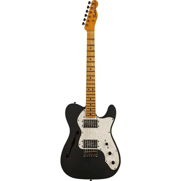 Полуакустическая электрогитара Fender CS LE '70s Tele Thinline Journeyman Relic Guitar Aged Charcoal Frost Met