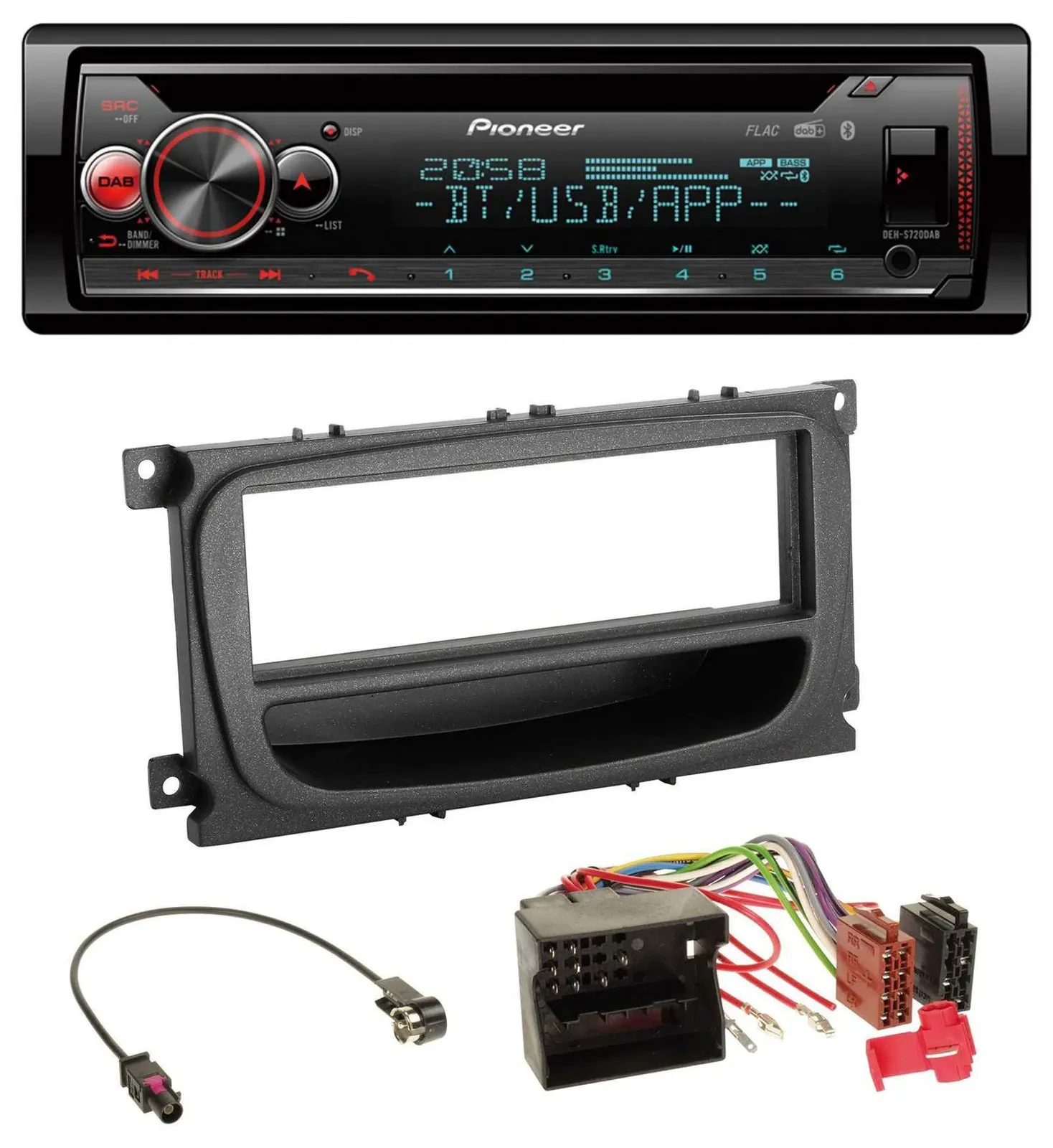 Автомагнитола Pioneer MP3 DAB CD Bluetooth USB для Ford Mondeo/S-Max 2007–2014