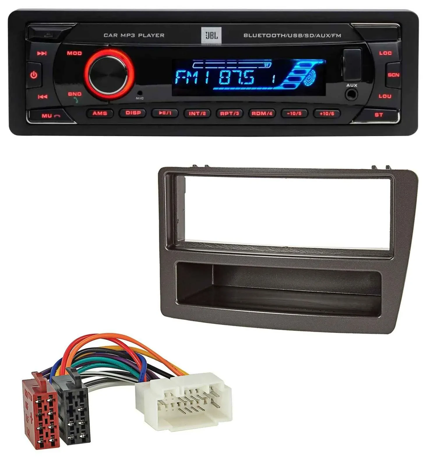 JBL AUX MP3 USB Bluetooth SD Autoradio für Honda Civic 04-06 autom. Klima schwar