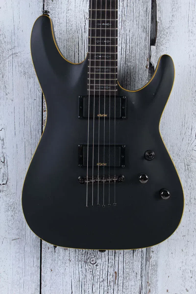 Б/У Электрогитара Schecter Demon-6 H-H, 24 лада, 25.5", цвет Aged Black Satin