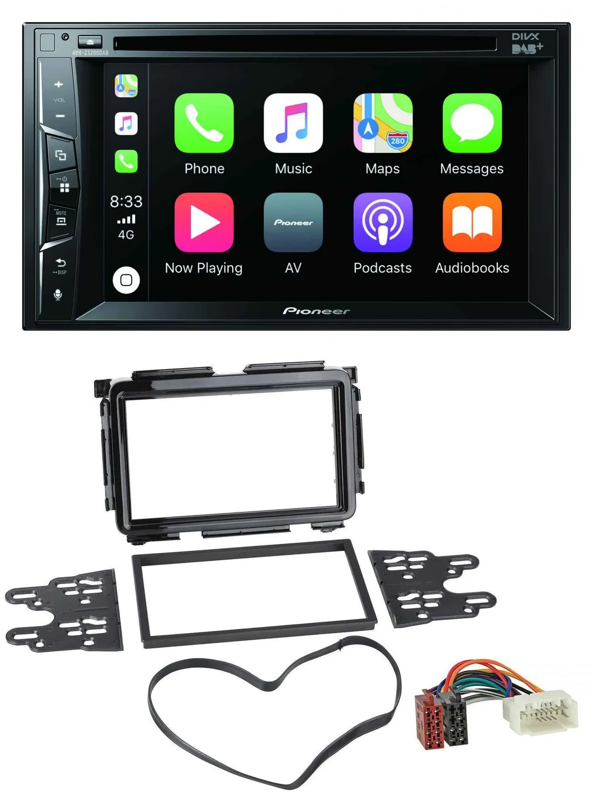 Pioneer MP3 USB DVD Bluetooth DAB 2DIN Autoradio für Honda HR-V (RU, ab 2015)