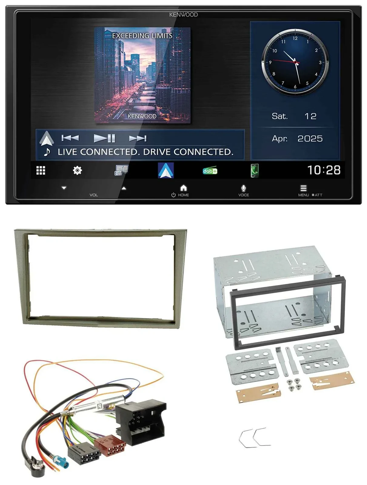 Kenwood Bluetooth 2DIN USB DAB MP3 Autoradio für Opel Corsa D Astra H Zafira B s