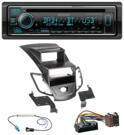 Kenwood MP3 Bluetooth DAB USB CD Autoradio für Ford Fiesta 10-17 Display schwarz