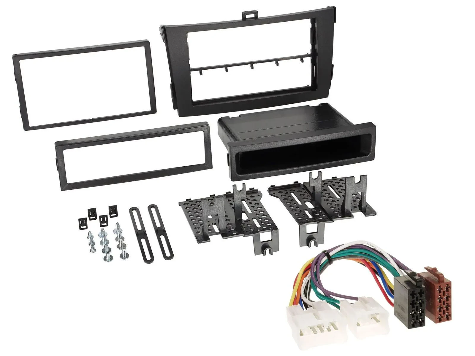 Einbauset Doppel DIN Autoradio für Toyota Corolla 09-13 schwarz