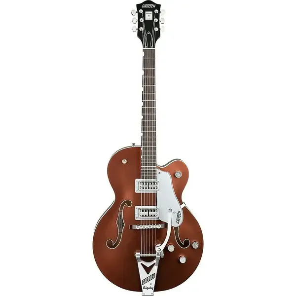 Электрогитара полуакустическая Gretsch G6118T PE Ann Hollow Body 2-Tone Copper Metallic/Sahara Metallic