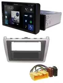 Pioneer DAB MP3 Bluetooth USB Autoradio für Mazda 6 (08-12) silber schwarz
