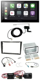 Автомагнитола для Opel Corsa D Pioneer 2DIN, Bluetooth, DAB, USB, поддержка кнопок на руле, черный глянец